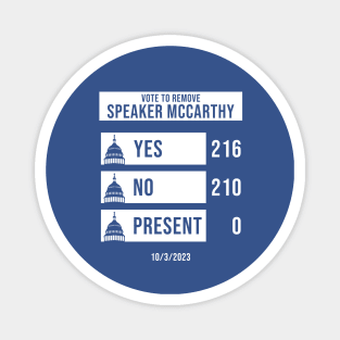 McCarthy Voted Out Political Design Magnet